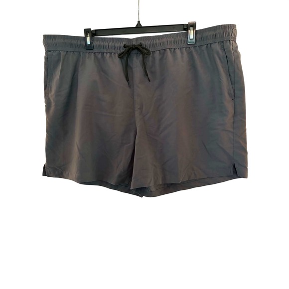 George Other - George Swim Shorts Mens 3XL Grey NEW Above The Knee Mesh Lined Drawstring Trunks